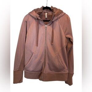 Athleta Mauve Sherpa lined Hoodie